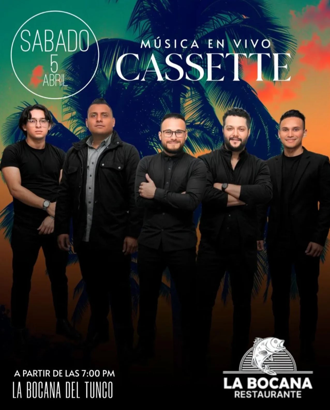 música en vivo con banda Cassette