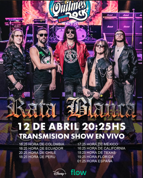 CONCIERTO DE RATA BLANCA POR DISNEY PLUS