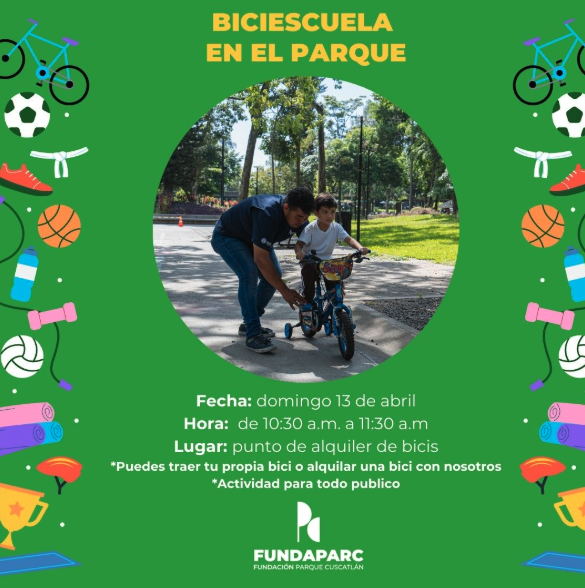 BICIESCUELA EN EL PARQUE 