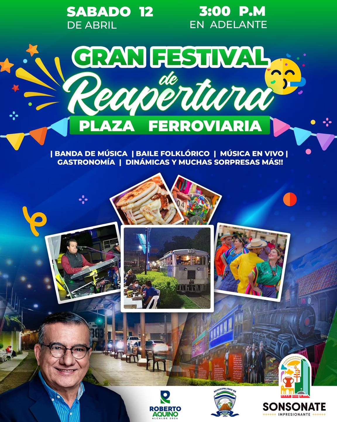 GRAN FESTIVAL DE REAPERTURA DE LA PLAZA FERROVIARIA 