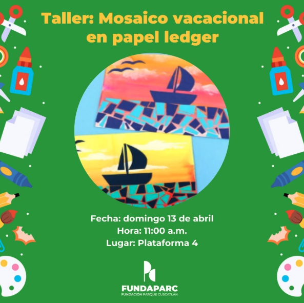 Taller de  Mosaico vacacional en papel ledger
