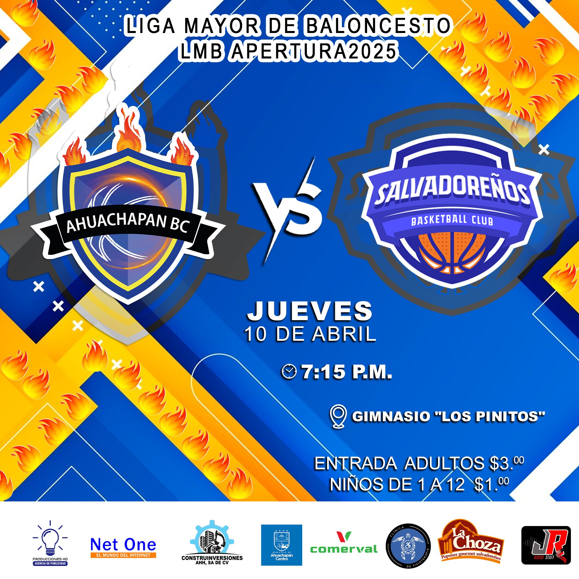 LIGA MAYOR DE BALONCESTO - Ahuachapán BC VS SALVADOREÑOS