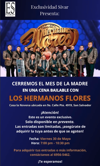 CENA BAILABLE CON LOS HERMANOS FLORES