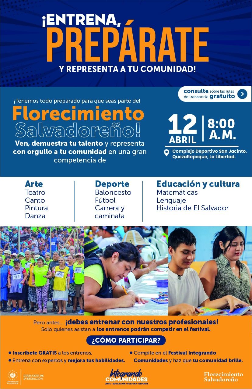 ENTRENA, PREPÁRATE Y REPRESENTA A TU COMUNIDAD