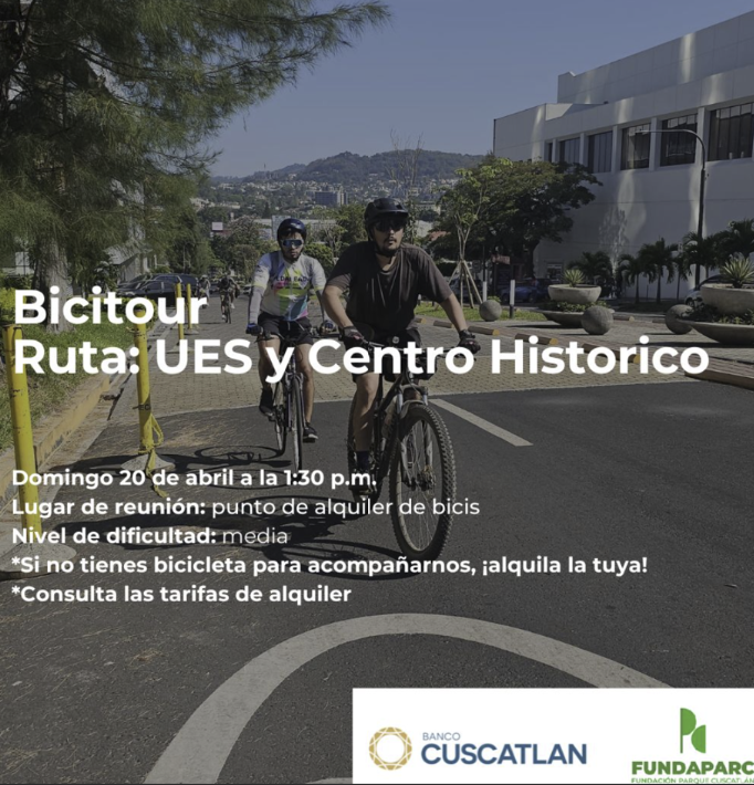 Bicitour hacia UES y Centro Histórico