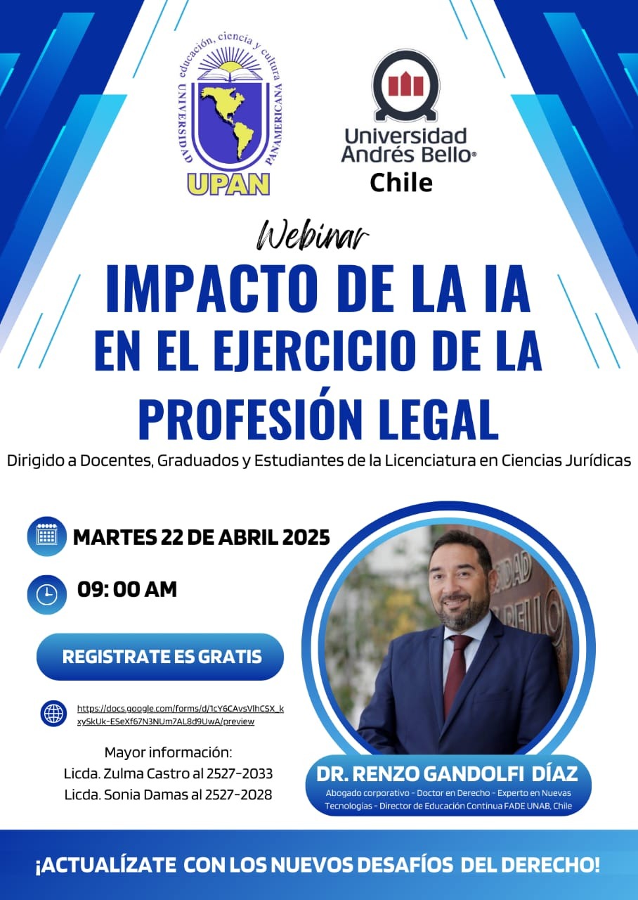 Webinar IMPACTO DE LA IA EN EL EJERCICIO DE LA PROFESIÓN LEGAL