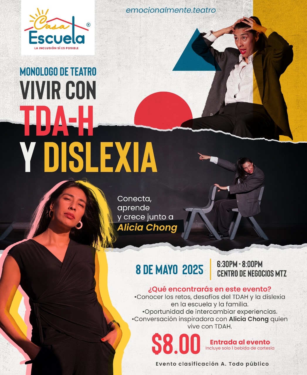 Emocionalmente.teatro Vivir con DAH y Dislexia