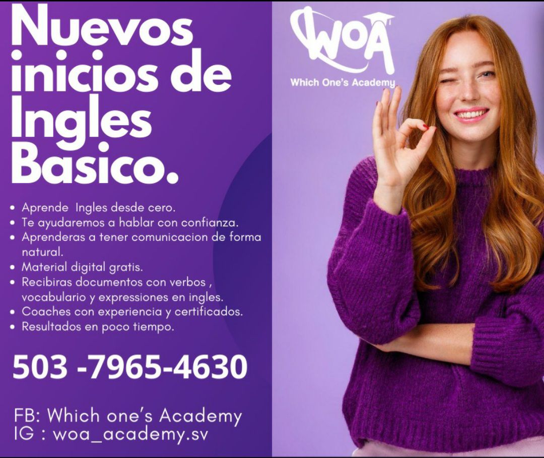 Inicio de clases de ingles basico, desde cero