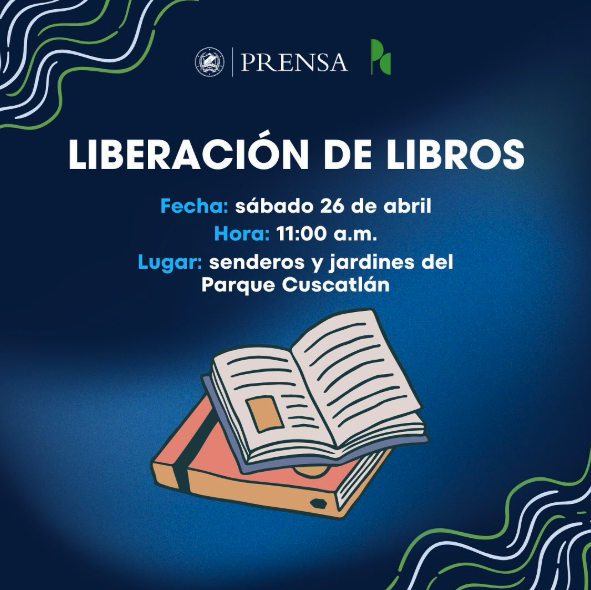 Liberación de libros en parque Cuscatlán