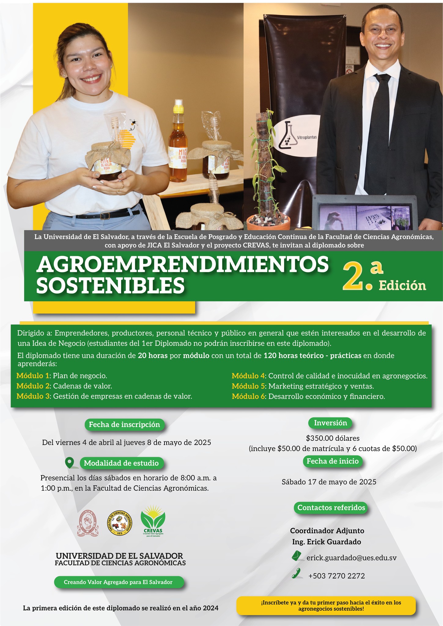 Diplomado 𝗔𝗚𝗥𝗢𝗘𝗠𝗣𝗥𝗘𝗡𝗗𝗜𝗠𝗜𝗘𝗡𝗧𝗢𝗦 𝗦𝗢𝗦𝗧𝗘𝗡𝗜𝗕𝗟𝗘𝗦 (segunda edición)