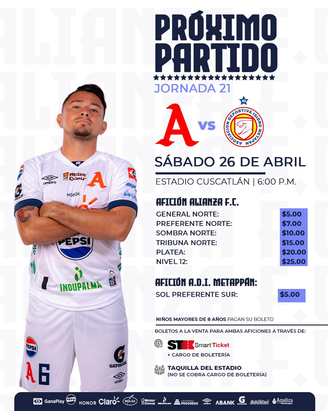 Alianza F.C. vs A.D.I. Metapán