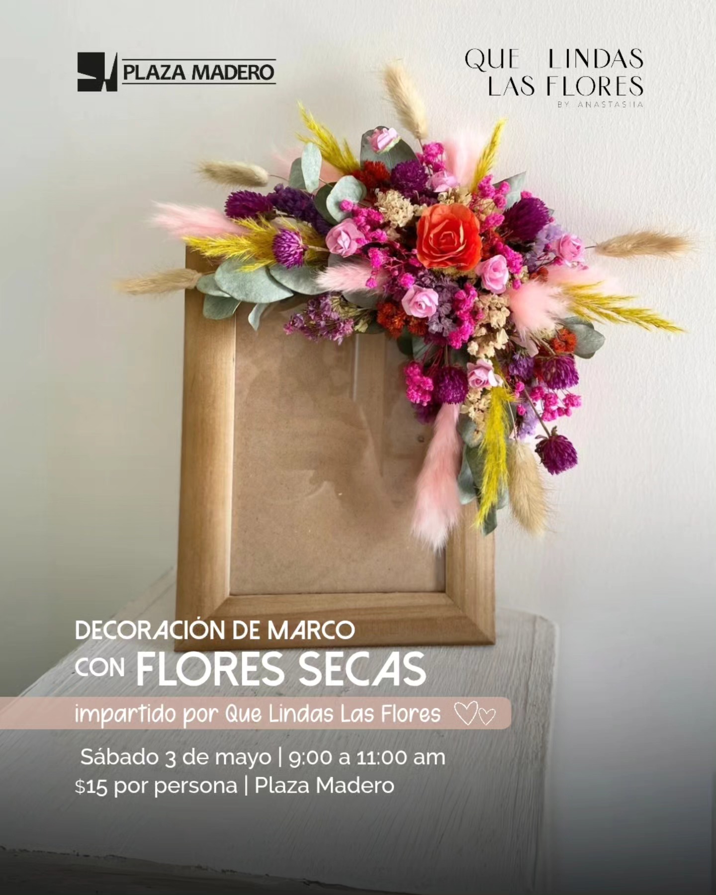 Decoremos marcos para fotos con flores secas