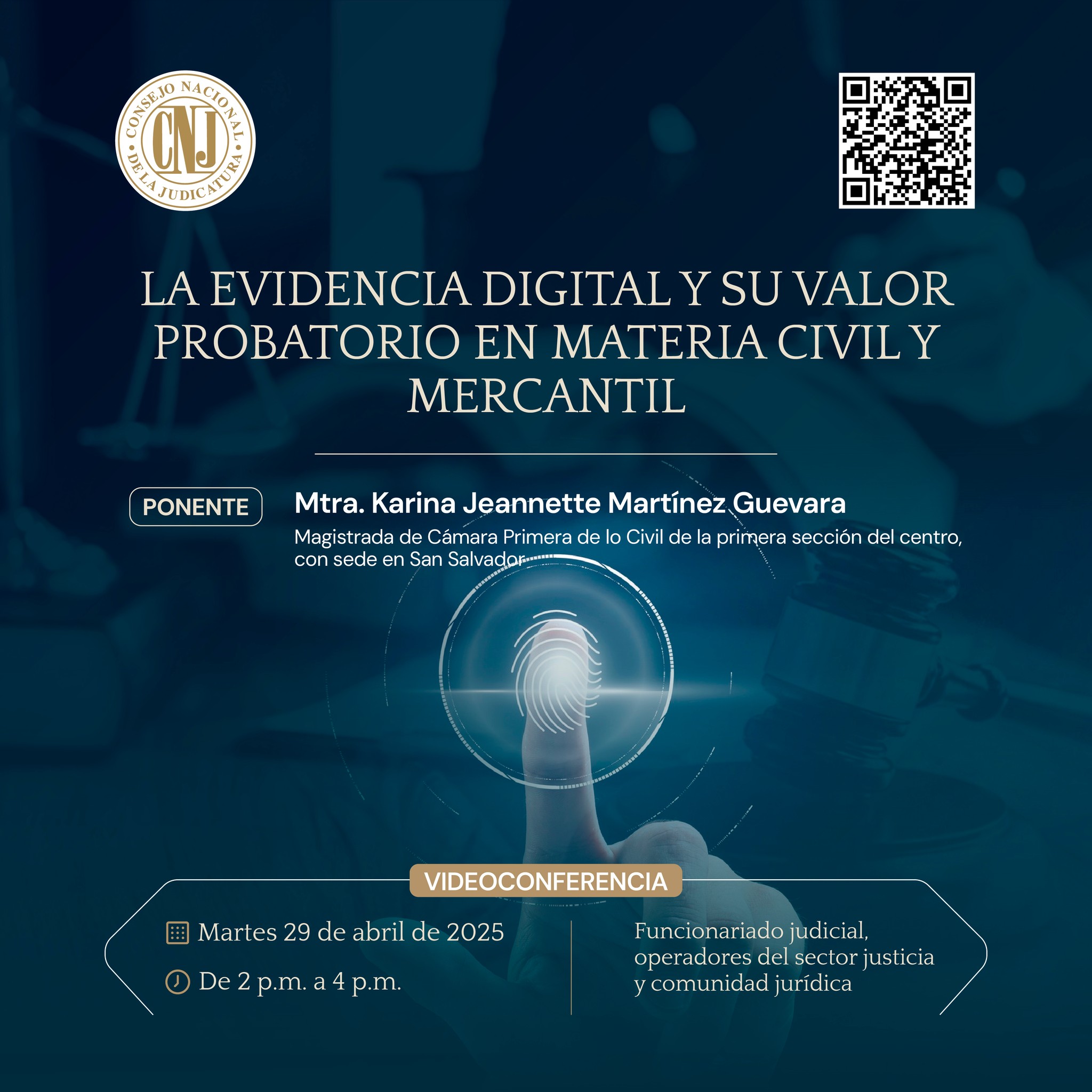 Conferencia La evidencia digital y su valor probatorio en materia civil y mercantil