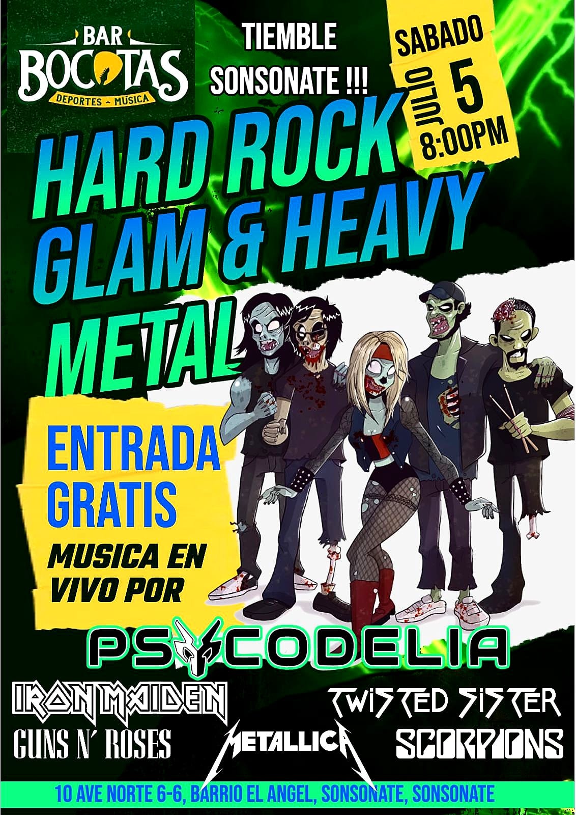 NOCHE DE FUEGO Y METAL EN SONSONATE 🔥🎸