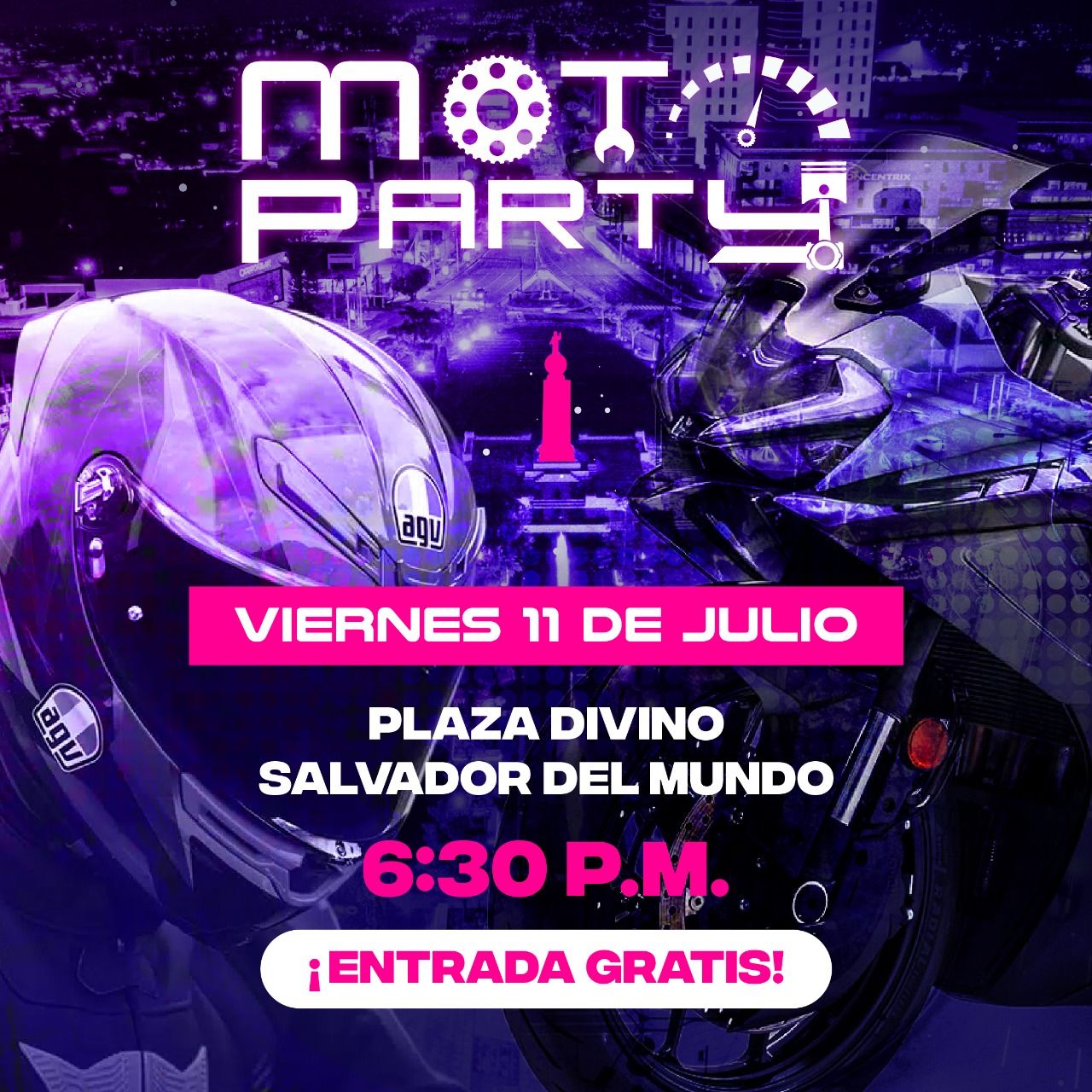 MOTO PARTY EN EL SALVADOR DEL MUNDO