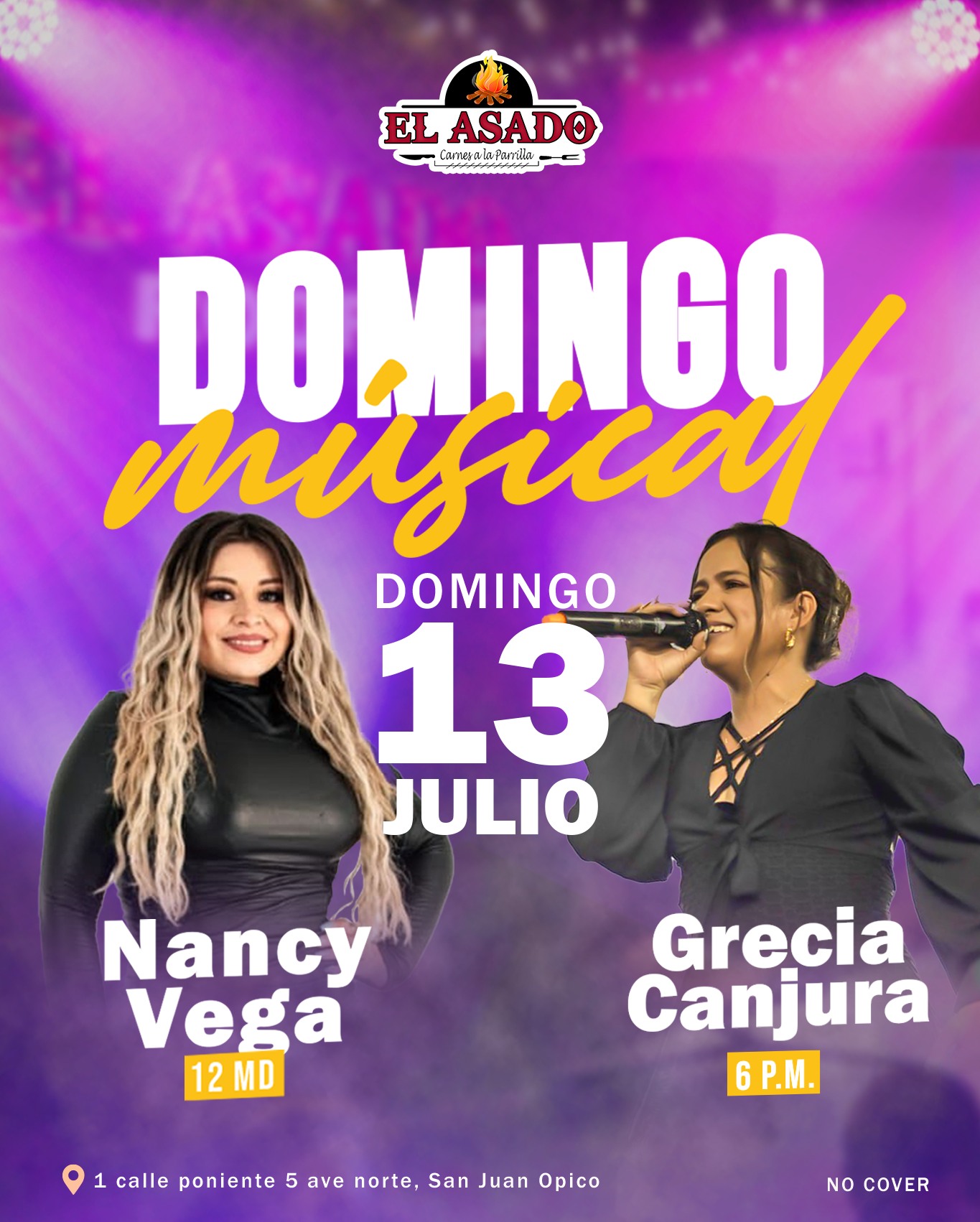 🎶 ¡Domingo Musical en El Asado! 🎶