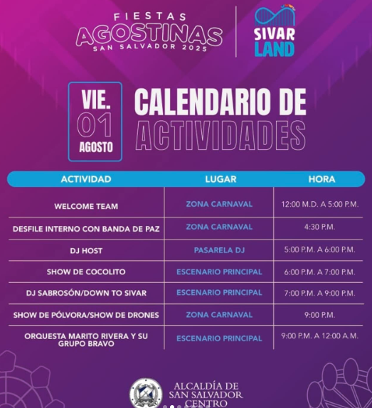 🎉 ¡Bienvenida a Las Fiestas Agostinas en San Salvador 2025! 🎉 