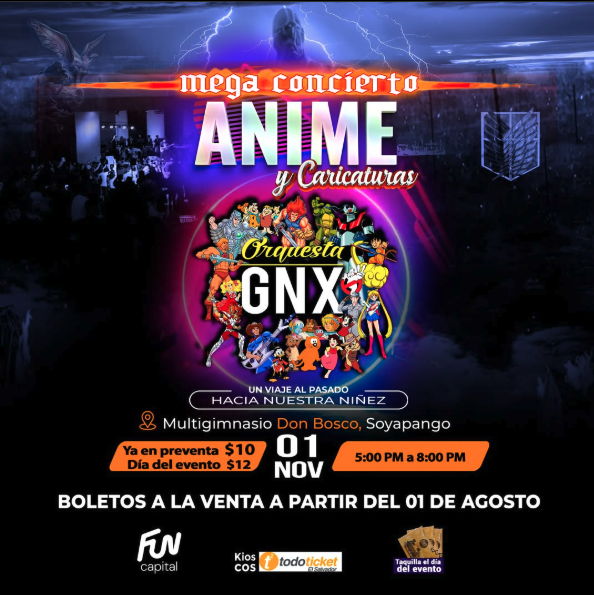 MEGA CONCIERTO DE ANIME Y CARICATURAS
