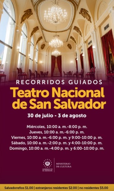RECORRIDOS GUIADOS Teatro Nacional de San Salvador