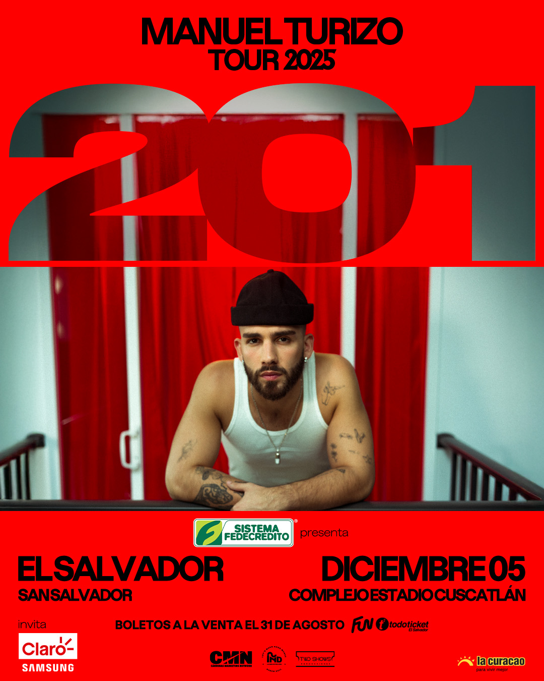 Concierto De Manuel Turizo En El Salvador 2025