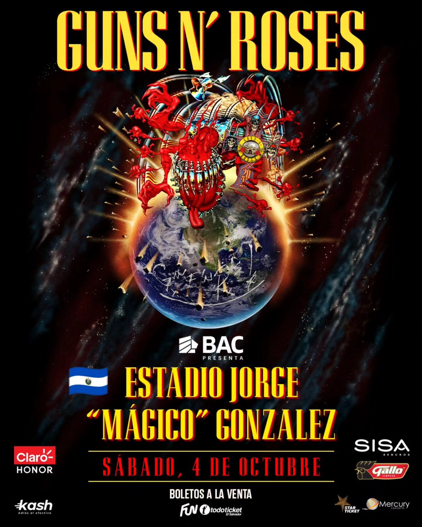Concierto de Guns N' Roses En El Salvador 2025 