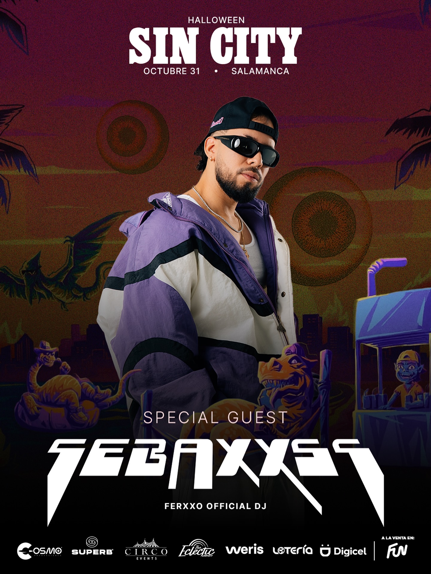 SEBAXXSS en Halloween Sin City (El DJ oficial de Feid)