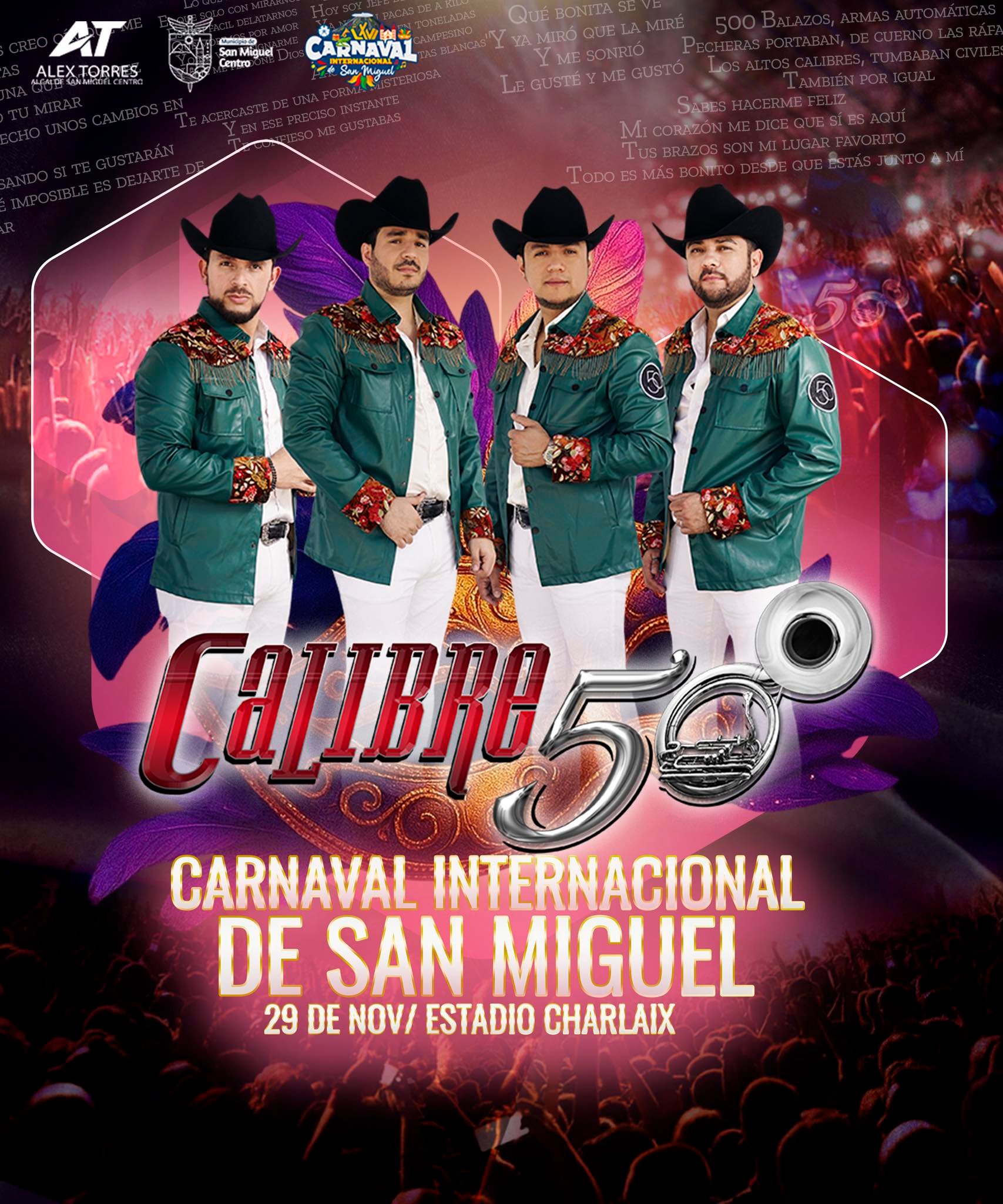 Calibre 50 - en El Salvador - Carnaval de San Miguel 