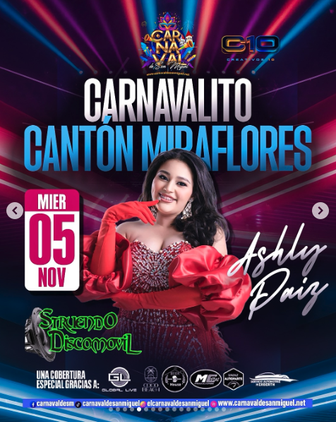 CARNAVALITO DEL CANTON MIRAFLORES CON DISCOMOVIL STRUENDO