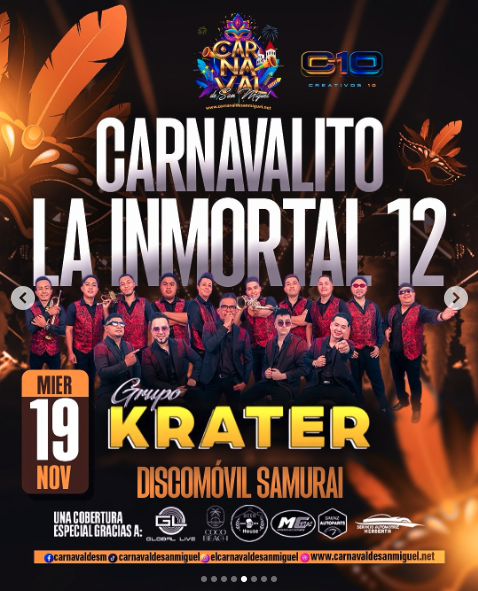 CARNAVALITO DE LA LA INMORTAL 12 CON GRUPO KRATER