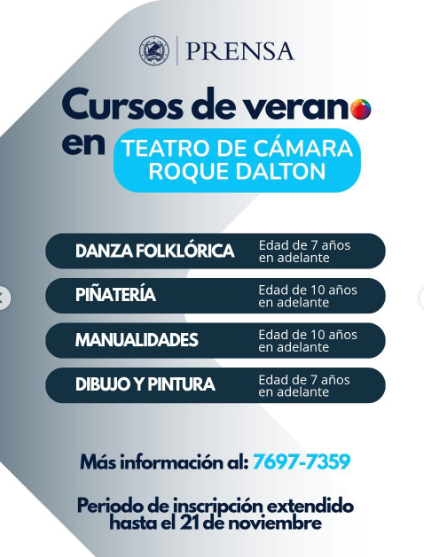 Cursos De Verano En TEATRO DE CÁMARA ROQUE DALTON