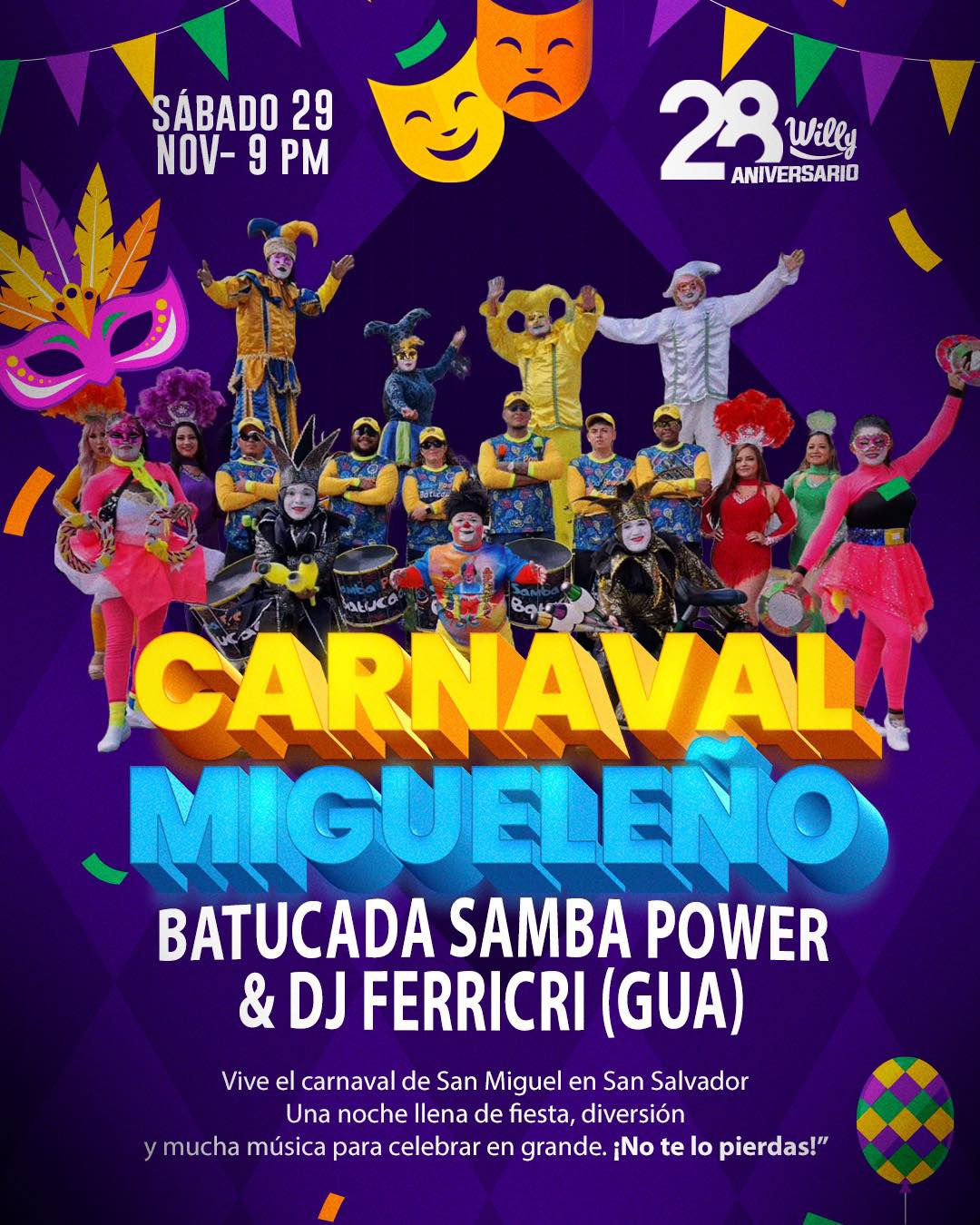 Carnaval Migueleño en San Salvador! 🎉