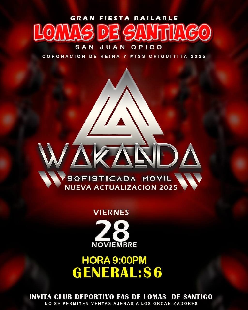 🎉 GRAN FIESTA BAILABLE – LOMAS DE SANTIAGO 🎉