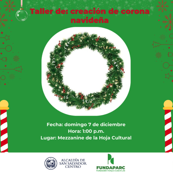 Taller de corona navideña.