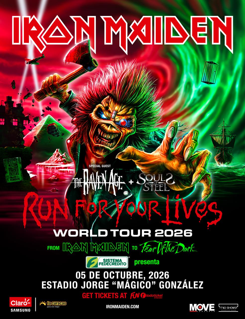 ¡Concierto De Iron Maiden El Salvador 2026!🇸🇻🤘🏽