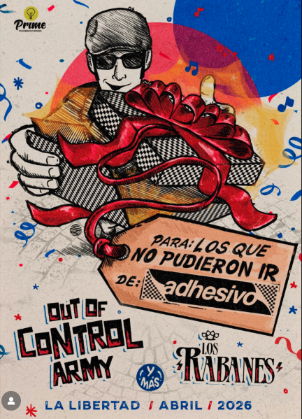 Concierto De Adhesivo, Out Of Control Army Y Los Rabanes En El Salvador 2026