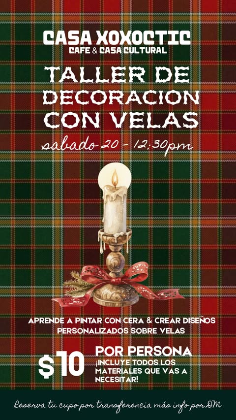 TALLER DE DECORACION CON VELAS