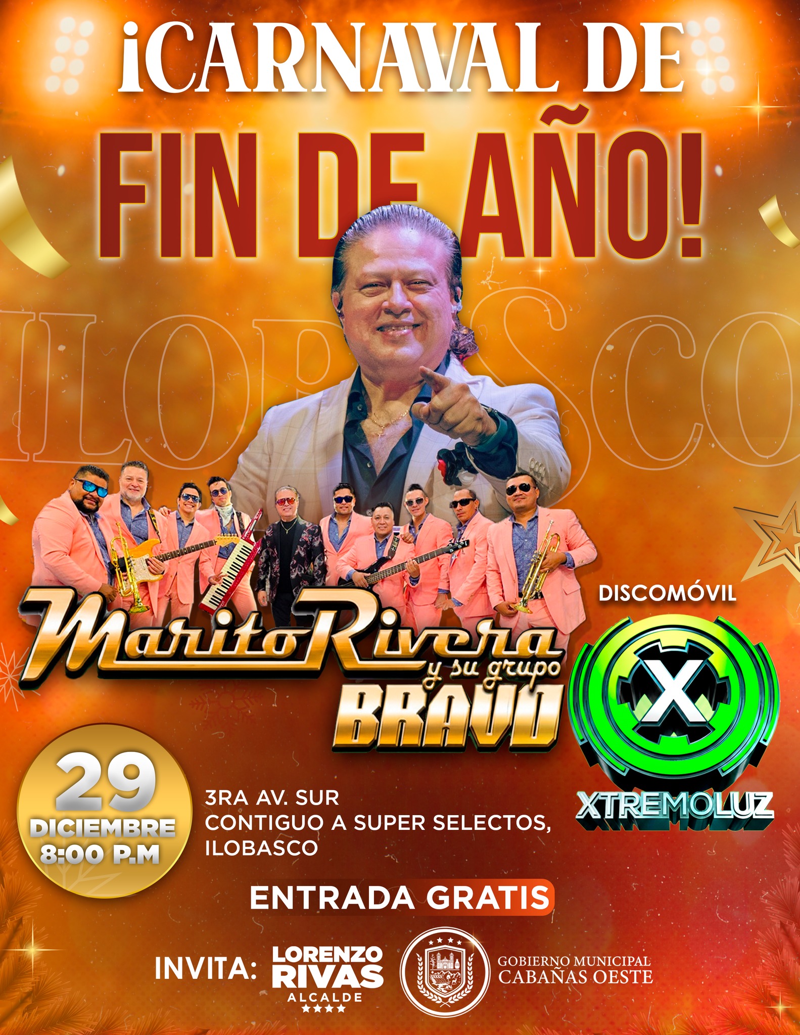 🎉 ¡CARNAVAL DE FIN DE AÑO EN ILOBASCO! 🎉