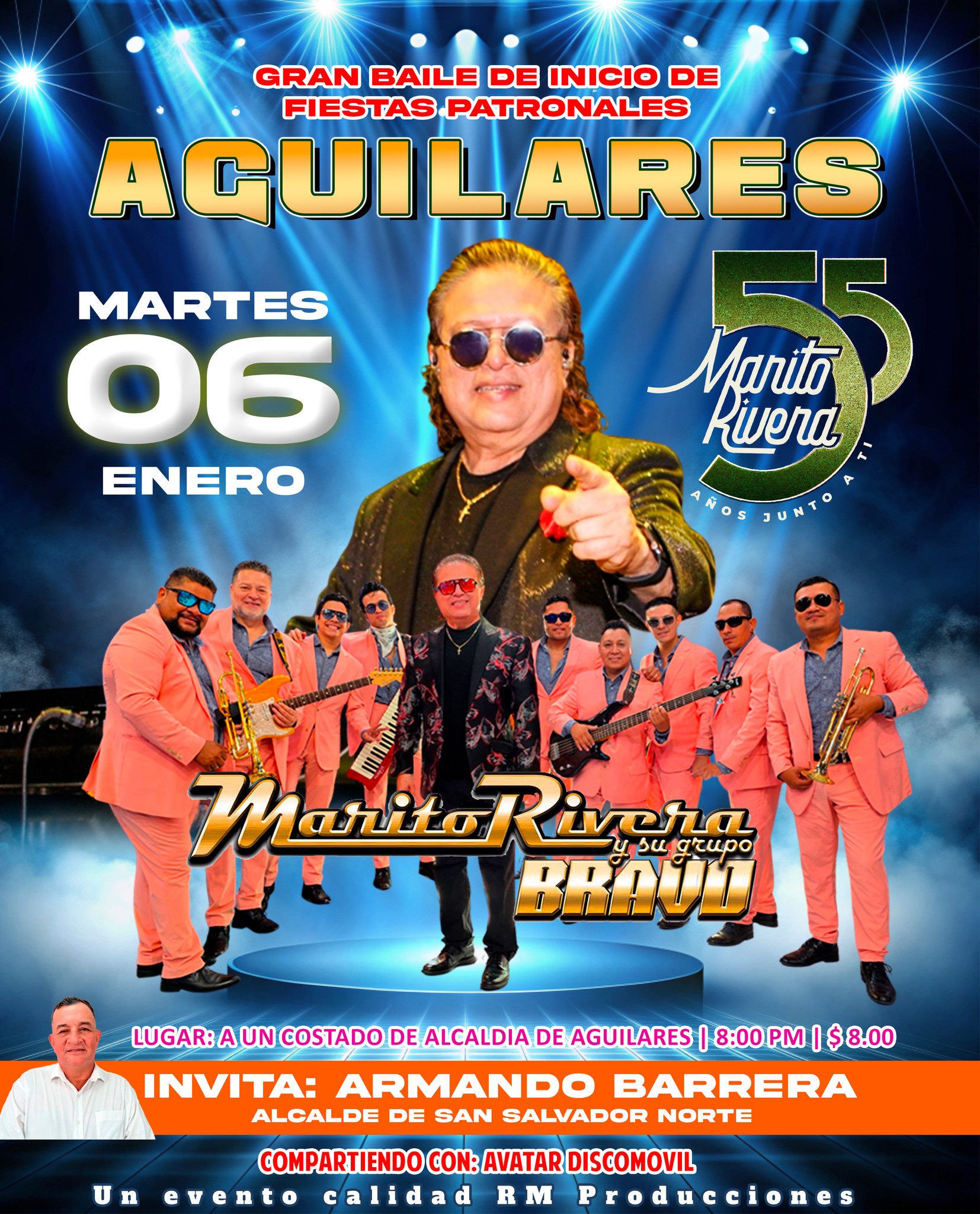 🎉 GRAN BAILE DE INICIO DE FIESTAS PATRONALES – AGUILARES 🎶