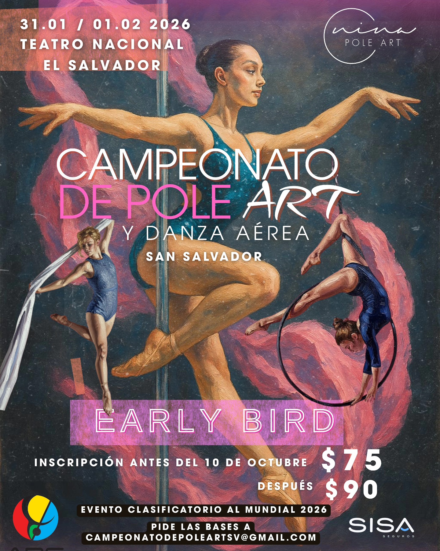 🎪 Campeonato de Pole Art y Danza Aérea – San Salvador 2026 🎪