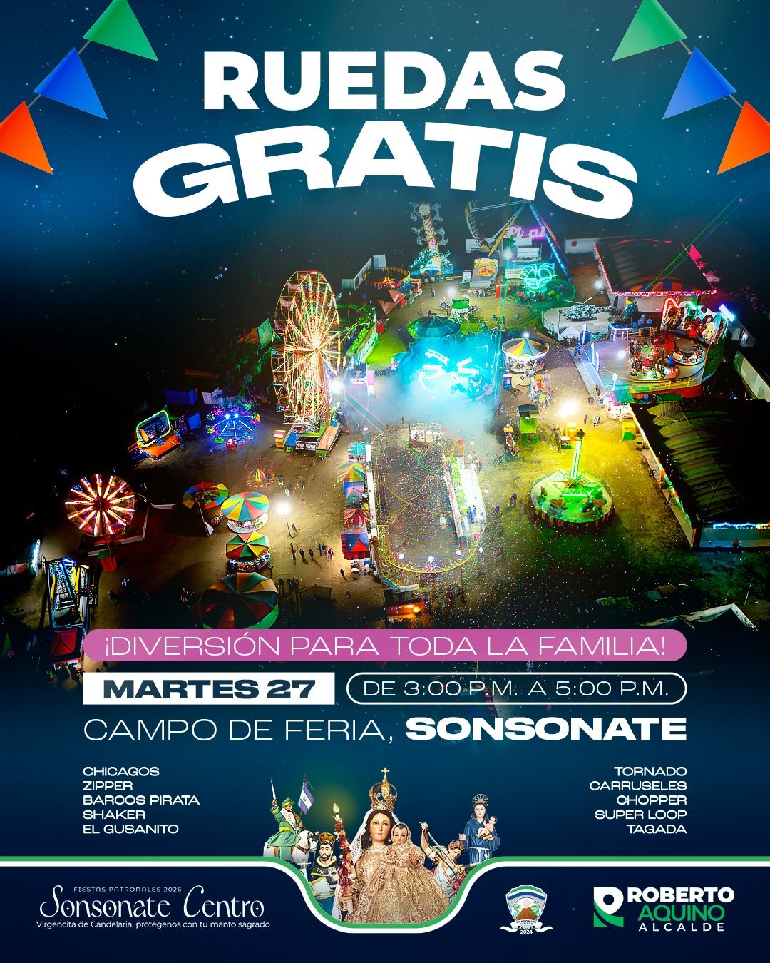 🎡 ¡RUEDAS GRATIS EN SONSONATE! 🎡