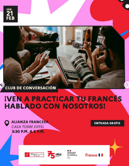 CLUB DE CONVERSACIÓN: iVEN A PRACTICAR TU FRANCÉS!