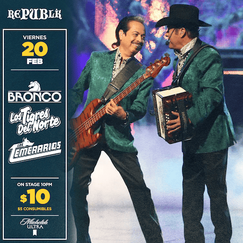 Tributo a Los Temerarios, Tigres del Norte y Bronco 