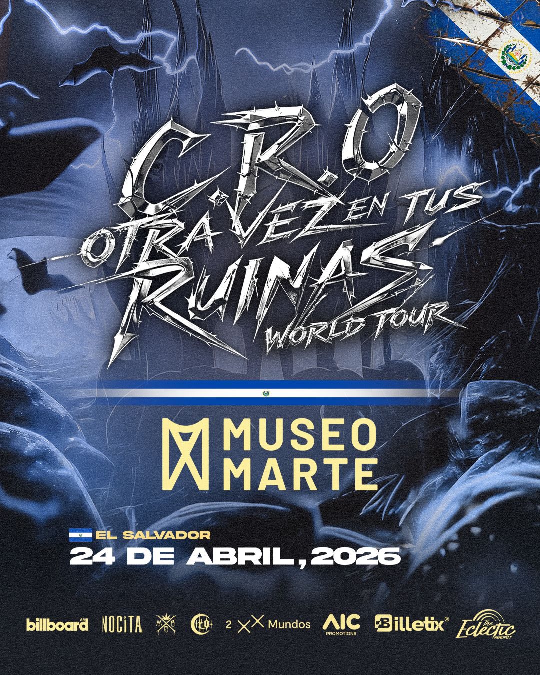 ¡Concierto De C.R.O En El Salvador 2026!⚡🌑