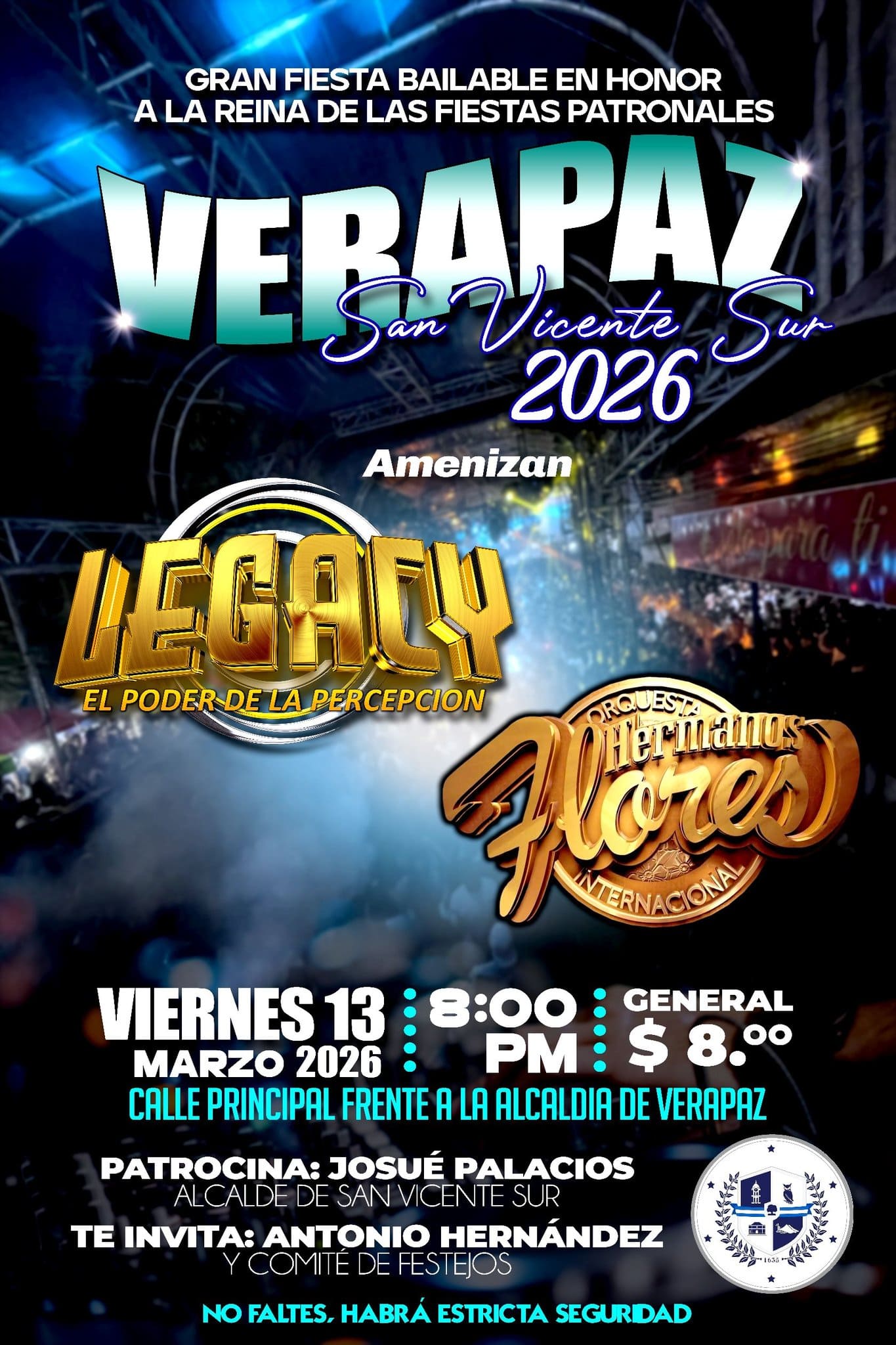 🎉✨ Gran Fiesta Bailable en Honor a la Reina de las Fiestas Patronales ✨🎉