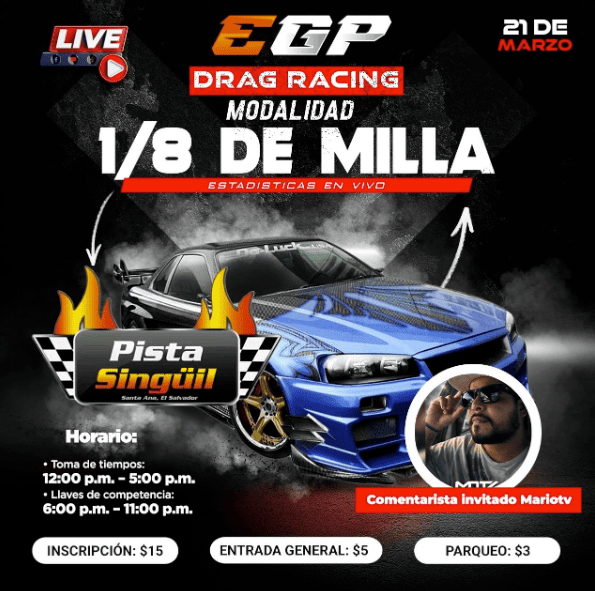 🏁 EGP DRAG RACING – 1/8 DE MILL 🏁