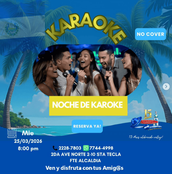 Noche De Karaoke En El Sombreo Azul
