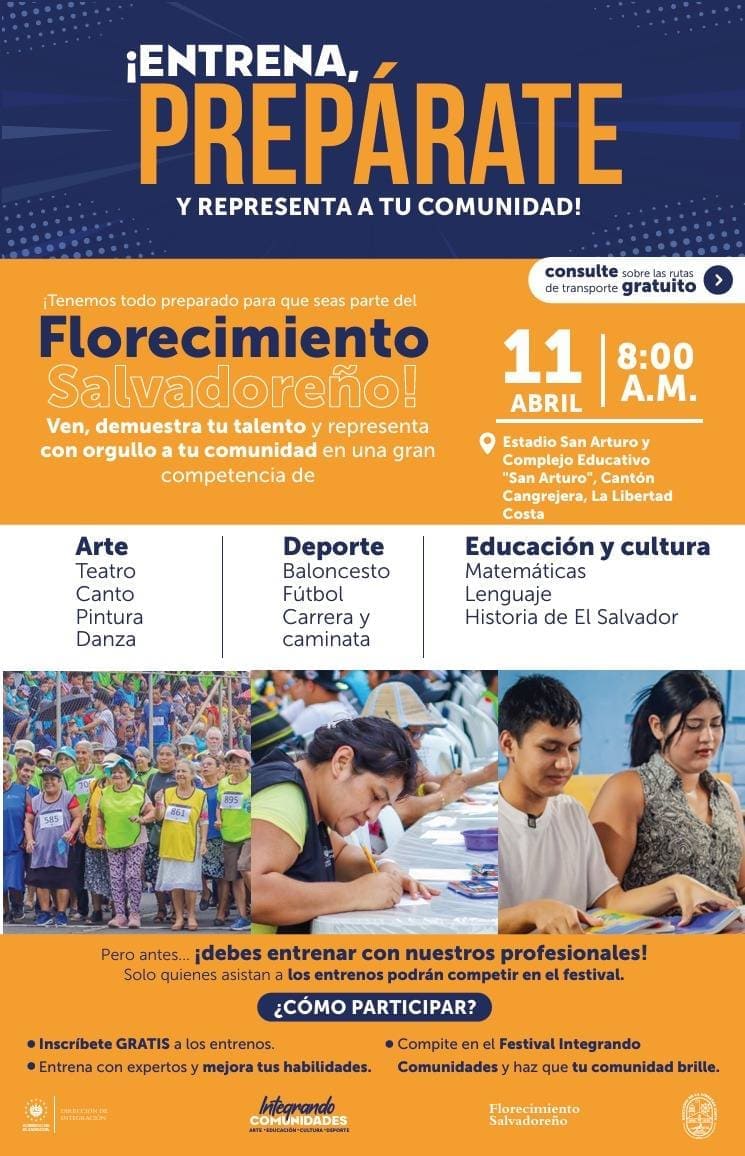 ¡Prepárate y forma parte del Florecimiento Salvadoreño! 🇸🇻