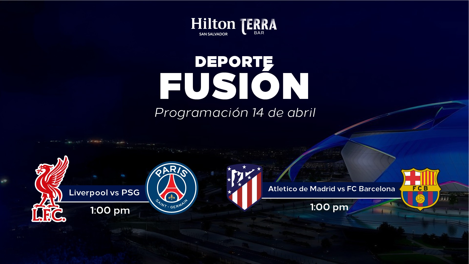 ⚽🔥 ¡Arranca la emoción en Terra Bar! P.S.G VS F.C BARCELONA