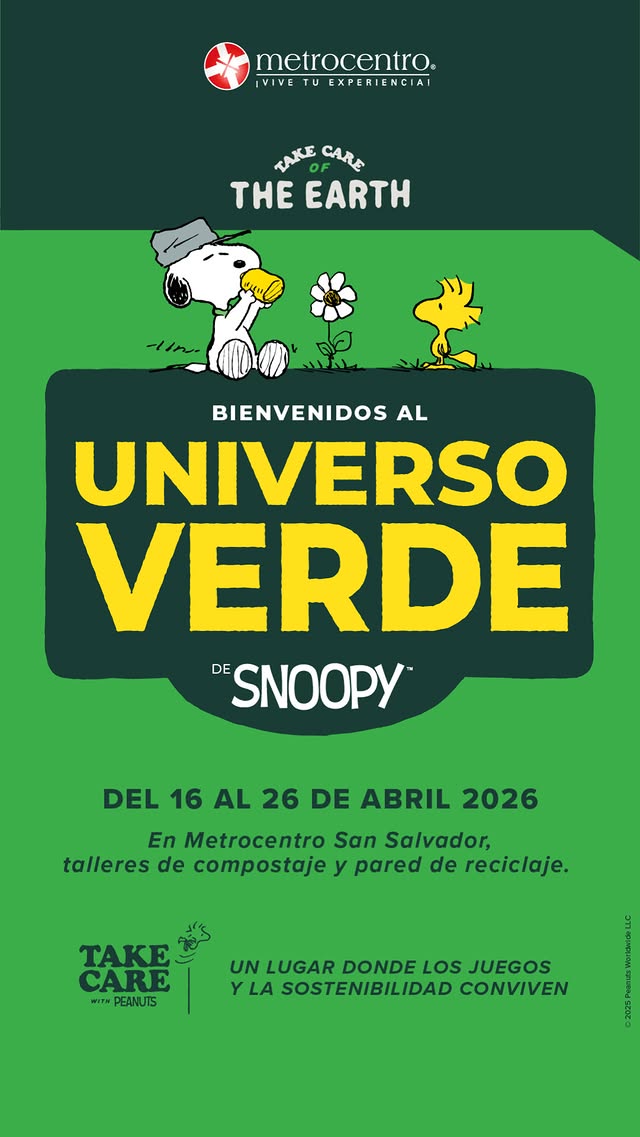 ¡Snoopy está en Metrocentro! 🐶💚